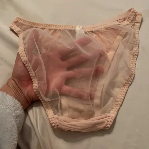 Felina PEACH brief with flower to middle front area. NWOT - Picture 4 of 6